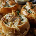 Chicken Alfredo Garlic Bread Bowls