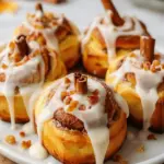 Charming Pumpkin Shaped Cinnamon Rolls with Cream Cheese Frosting