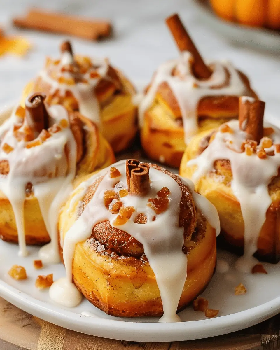 Charming Pumpkin Shaped Cinnamon Rolls: Indulgent Delight with Cream Cheese Frosting