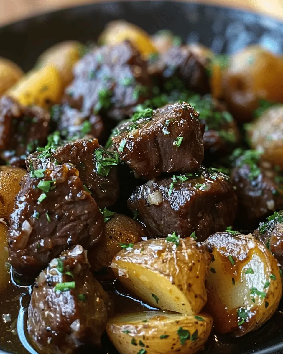 Garlic Butter Beef Bites: Easy and Indulgent Dinner with Potatoes