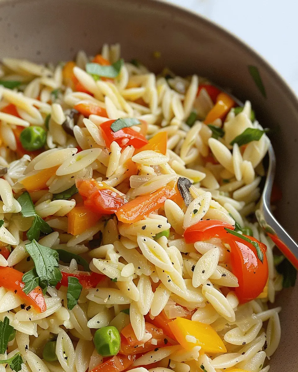 Veggie Orzo Delight: Easy Recipe for a Flavorful Meal