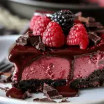Dark Chocolate Raspberry Cheesecake Made Easy