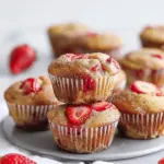 Healthy Strawberry Banana Yogurt Muffins