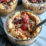 Baked Protein Pancake Bowls- great for meal prep and no banana needed!