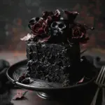 Spooky Black Velvet Halloween Cake