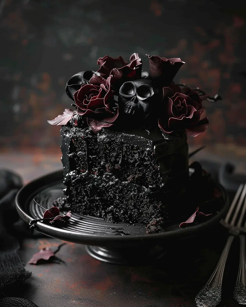 Spooky Black Velvet Halloween Cake: Easy Indulgence for Fall Festivities