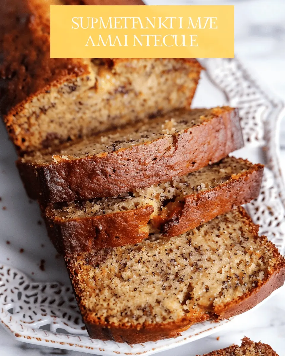 Super moist banana bread loaf recipe for a delightful treat