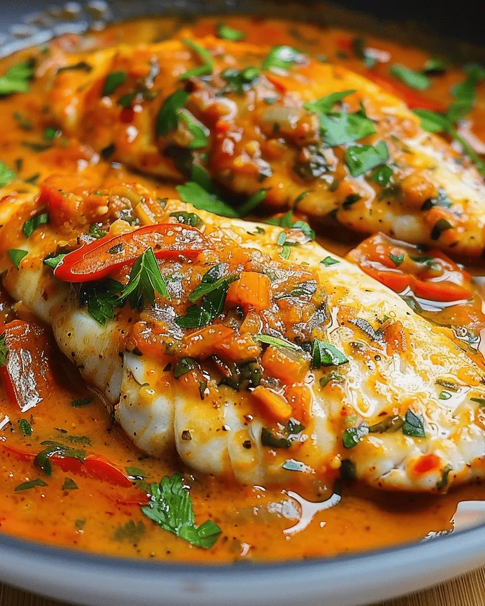 Savor Tilapia in Roasted Pepper Sauce: A Juicy Flavor Delight