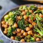 Garlic Broccoli Stir Fry With Chickpeas | Flavorful Recipe