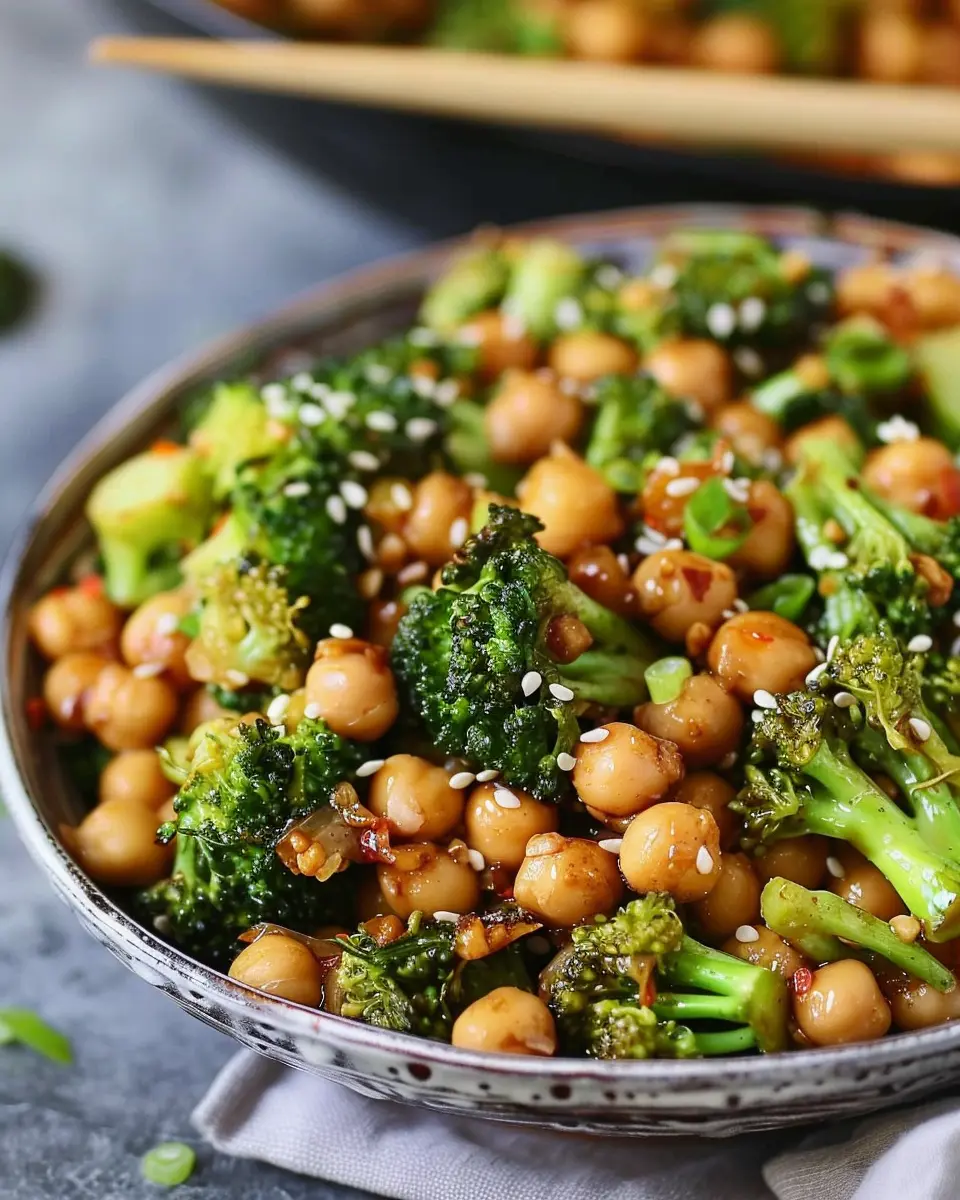 Garlic Broccoli Stir Fry With Chickpeas: A Flavorful Delight