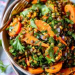 Moroccan Lentil Carrot Salad (Vegan)