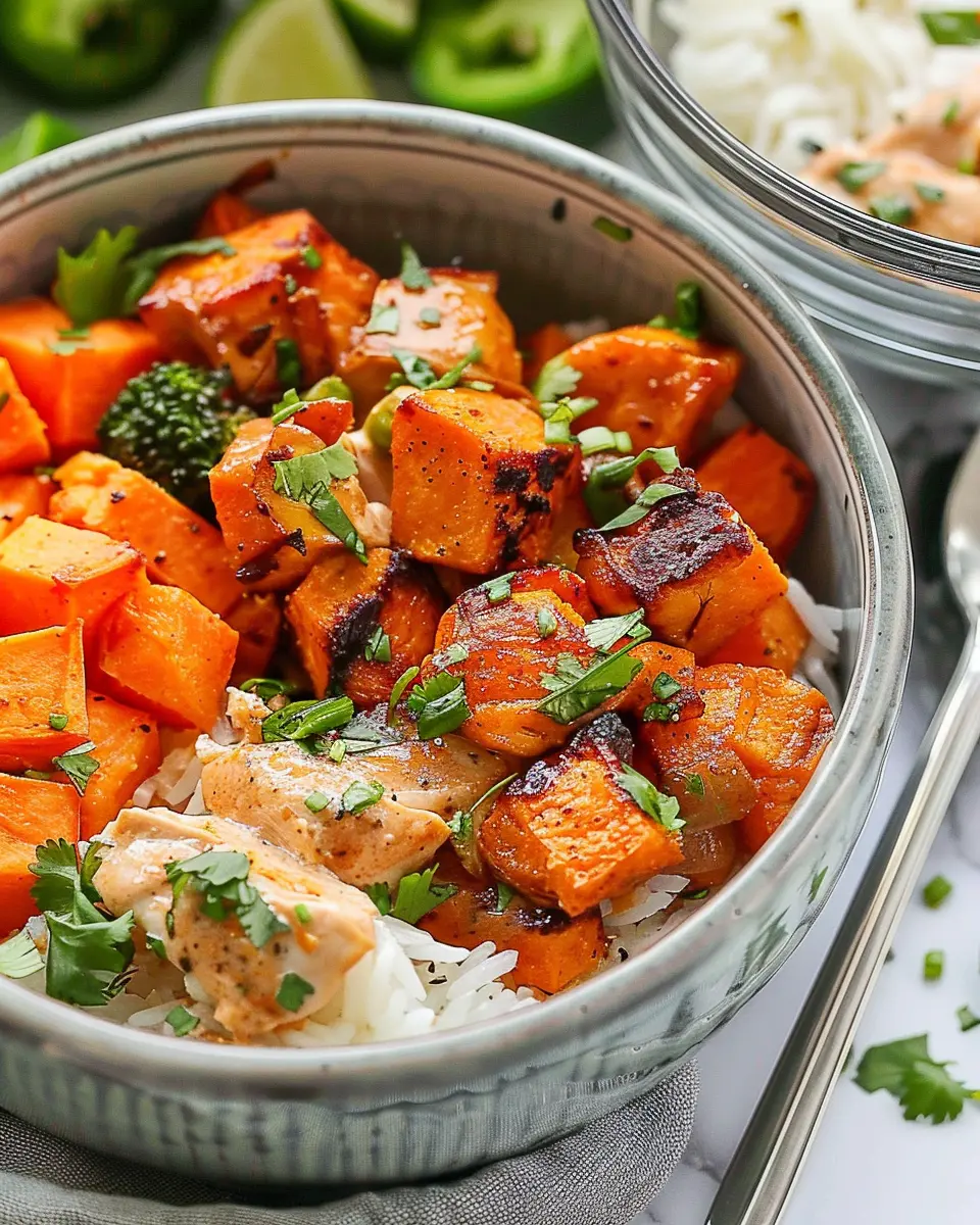 Chicken &amp; Sweet Potato Rice Bowl: A Cozy and Healthy Delight